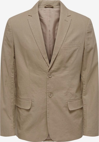 Only & Sons Slim fit Suit Jacket in Brown: front