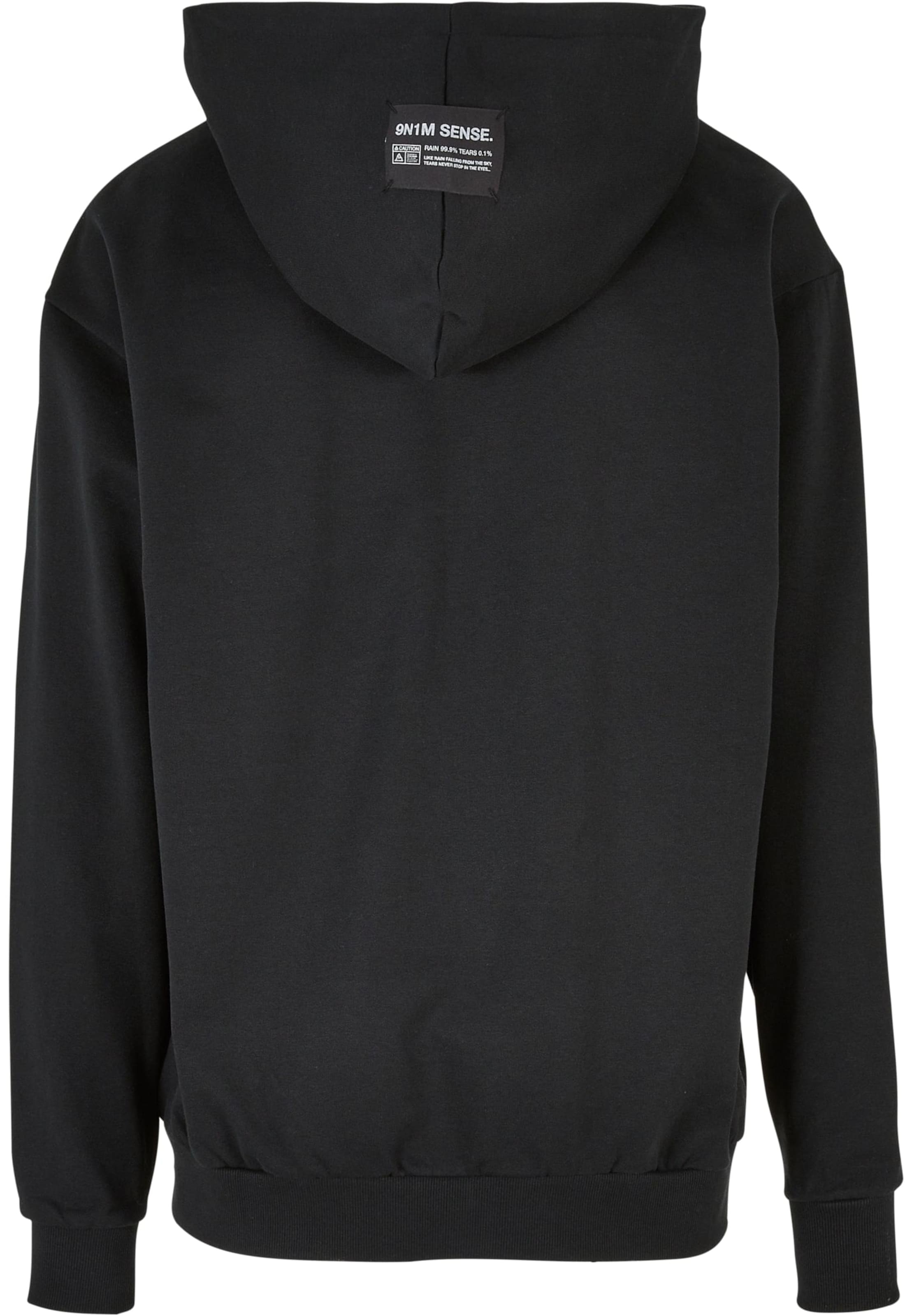 9N1M SENSE Bluza rozpinana 'Essential' w kolorze czarny