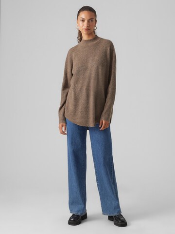 VERO MODA Pullover 'Plaza' in Braun