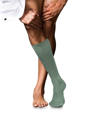 FALKE Kniestrümpfe 'No. 13 Finest Piuma Cotton'‌‌‌‌‌‌‌‌‌ in Grün: Vorderseite
