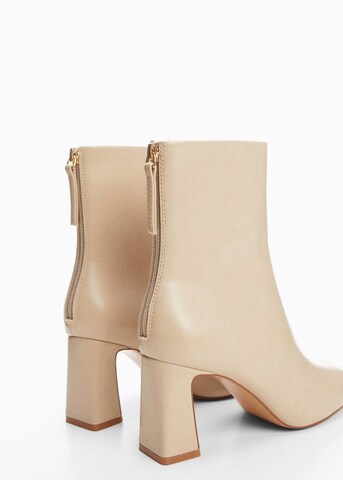 MANGO Ankle Boots 'Limo' in Beige