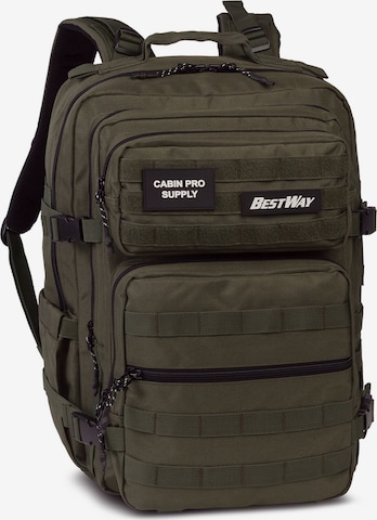 Worldpack Backpack in Green: front