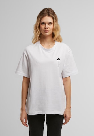 T-shirt 'Love In The Air' Miss Tee en blanc