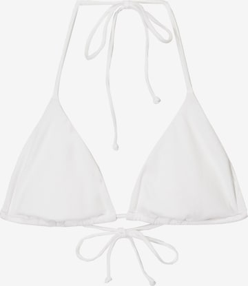 Triunghi Sutien costum de baie de la Bershka pe alb: față