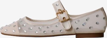 Super Mode Ballerina 'M&M Mira Max Ballerinas mit Riemchen' in Beige: Vorderseite