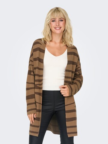 ONLY Strickjacke in Braun: Vorderseite