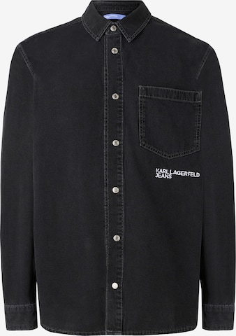 KARL LAGERFELD JEANSRegular Fit Košulja - crna boja: prednji dio