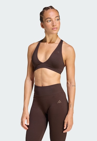 Bustier Soutien-gorge de sport 'Essentials' ADIDAS PERFORMANCE en marron : devant