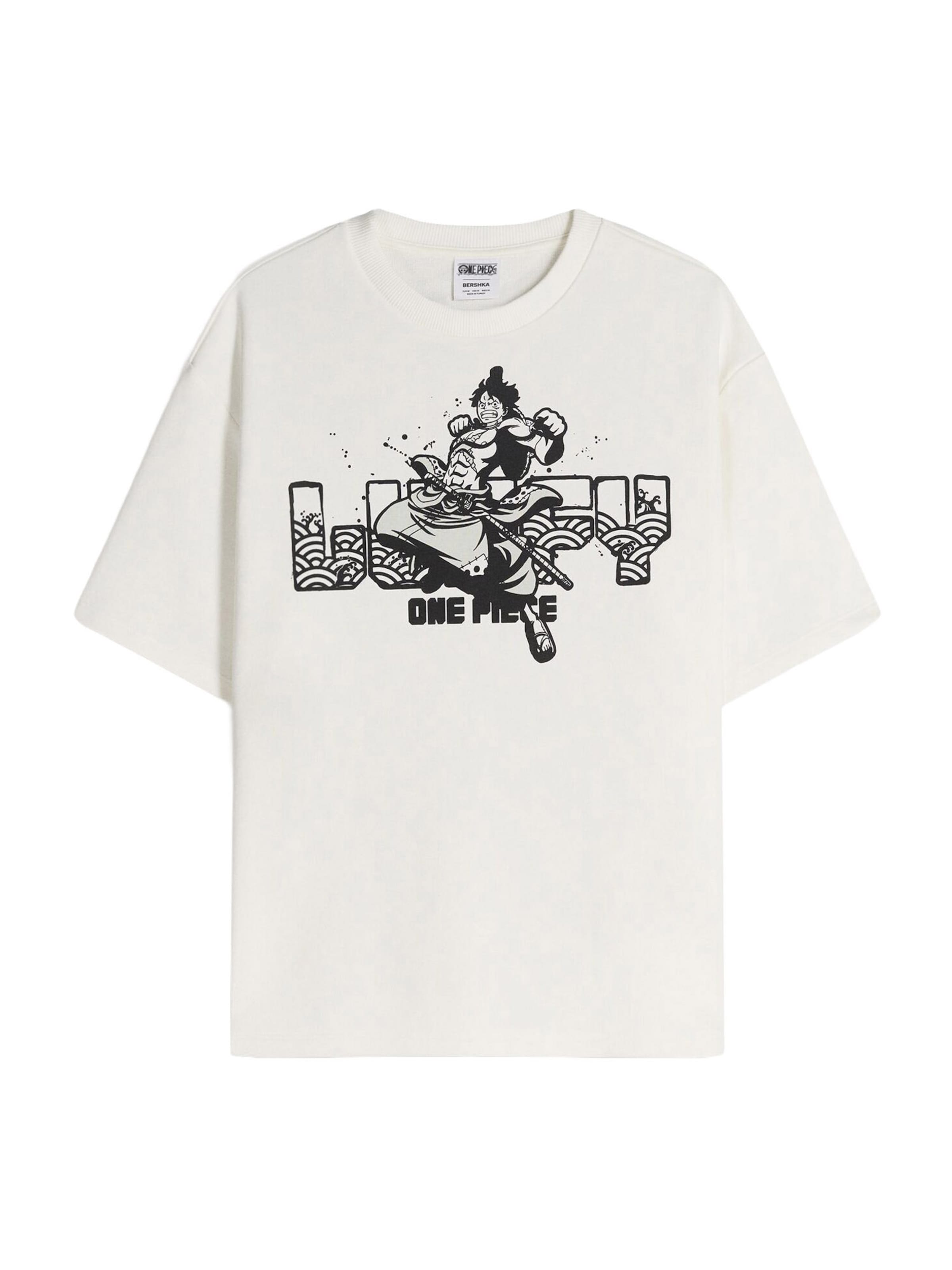 BershkaMajica - bijela boja: prednji dio