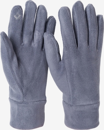 styleBREAKER Fingerhandschuhe 'Einfarbige Touchscreen Fleece Handschuhe' in Grau: Vorderseite