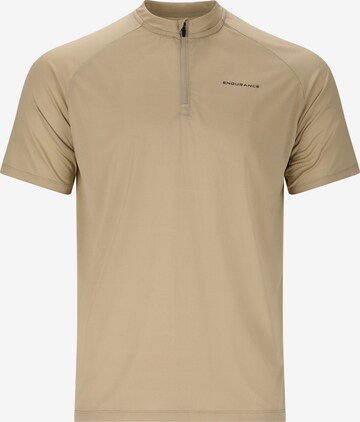 ENDURANCE Fahrradshirt 'Crow' in Beige: Vorderseite