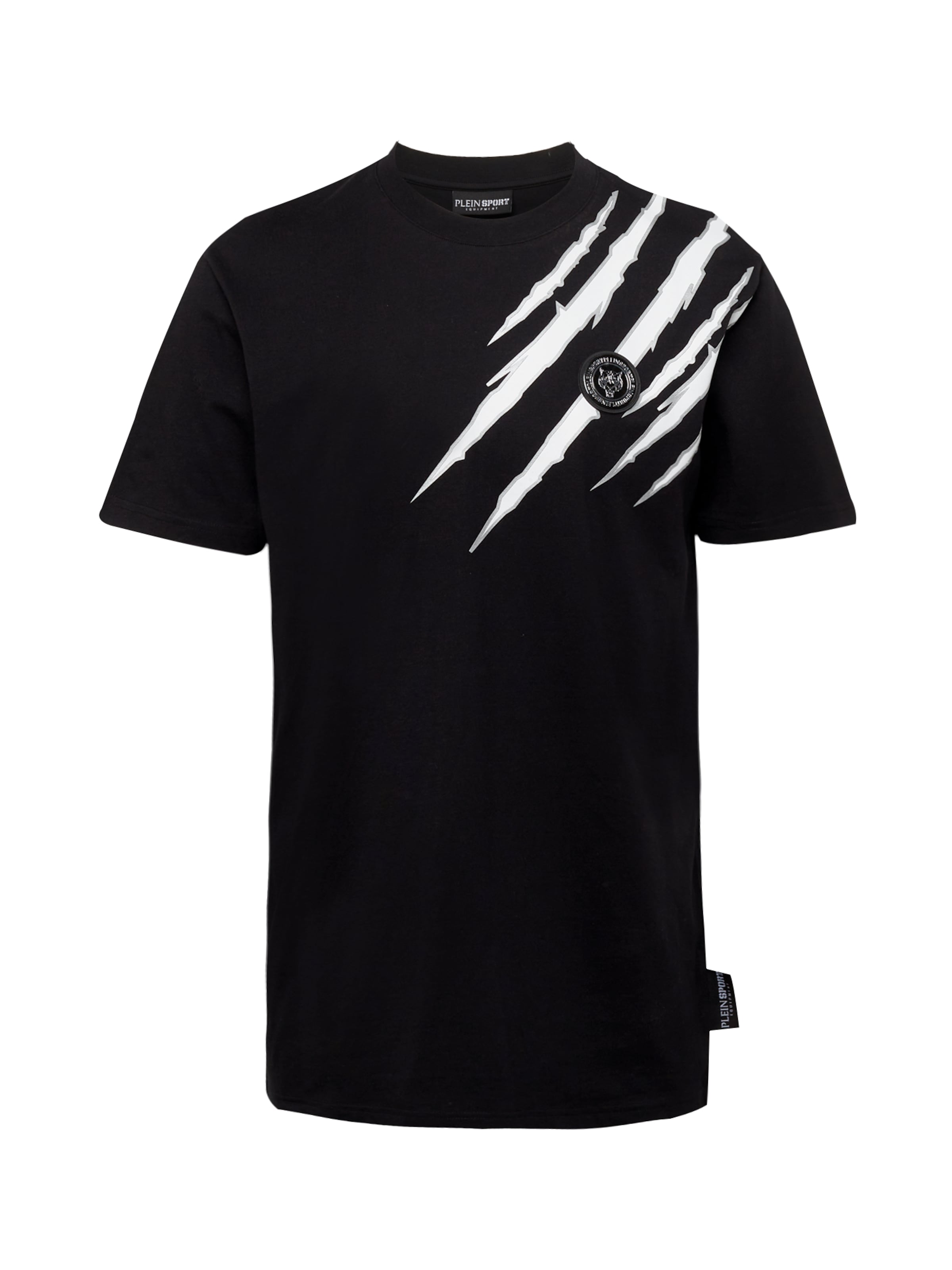 Maglietta 'Scratch' di Plein Sport in nero: frontale