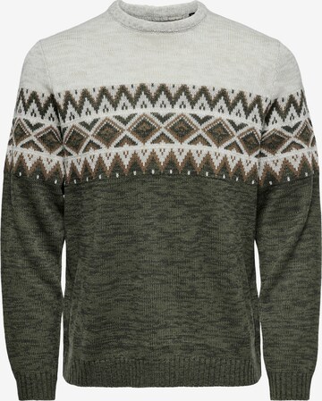 Only & Sons Pullover 'New Ludvig' in Grün: front