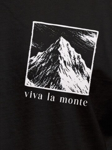 Neverless Shirt 'viva la monte' in Black