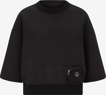 heineSweater majica - crna boja: prednji dio