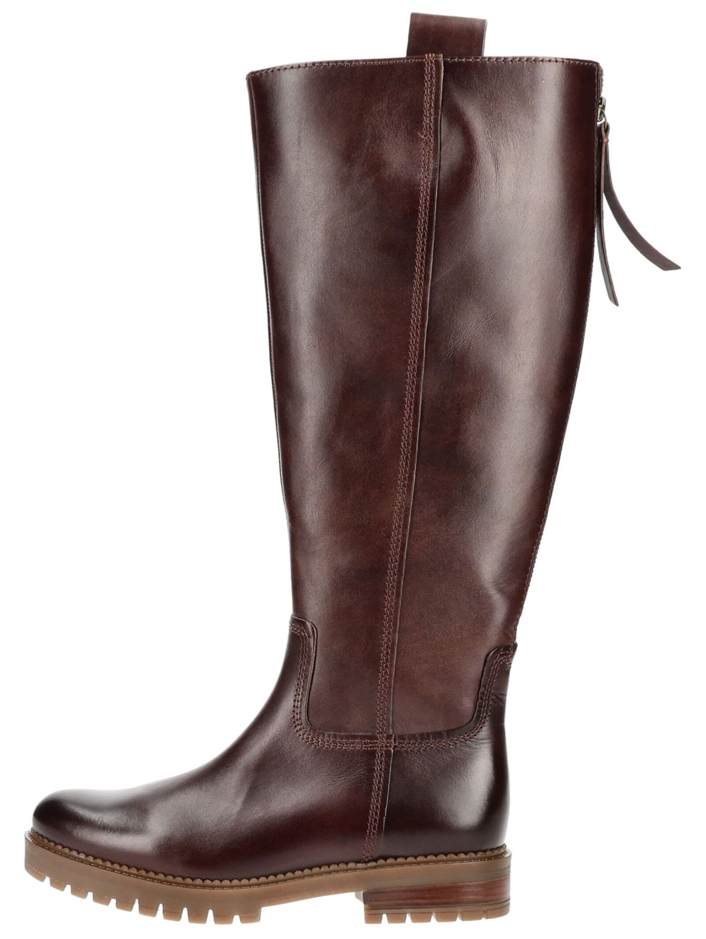 Bottes GABOR en marron : sur le côté