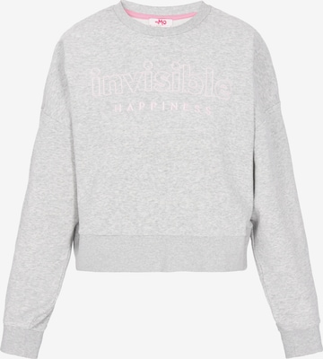 MYMO Bluzka sportowa 'Back To School' w kolorze szary: przód