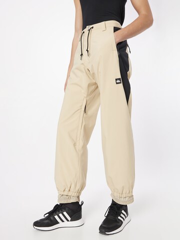 QUIKSILVER Tapered Sports trousers in Beige: front