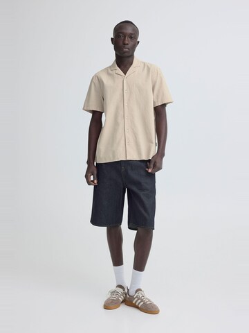 BLEND Comfort fit Button Up Shirt ' BHAvan ' in Beige