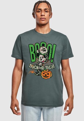 ABSOLUTE CULT T-Shirt 'Mickey Mouse - Halloween Booo Trick Or Treat' in Grün: Vorderseite