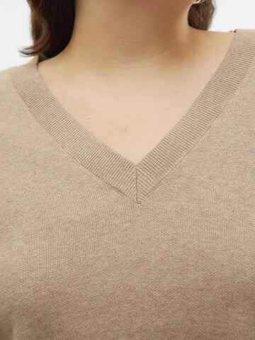 Vero Moda Curve Trui 'VMCGOLD' in Bruin
