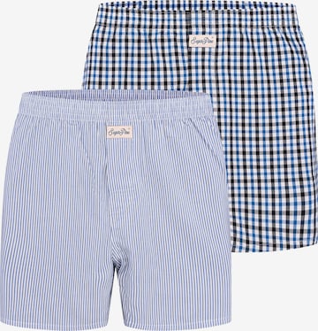 Sugar Pine Boxer ' Mix Karos ' in Blau: Vorderseite