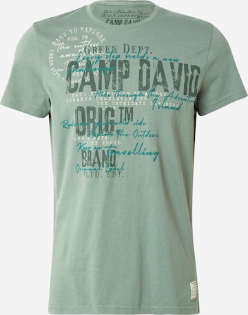 T-Shirt CAMP DAVID en vert : devant
