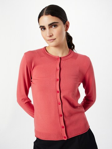 Cardigan Sisley en rouge : devant