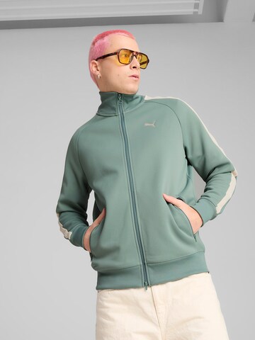 PUMA Sweatvest 'T7 Always On' in Groen: voorkant