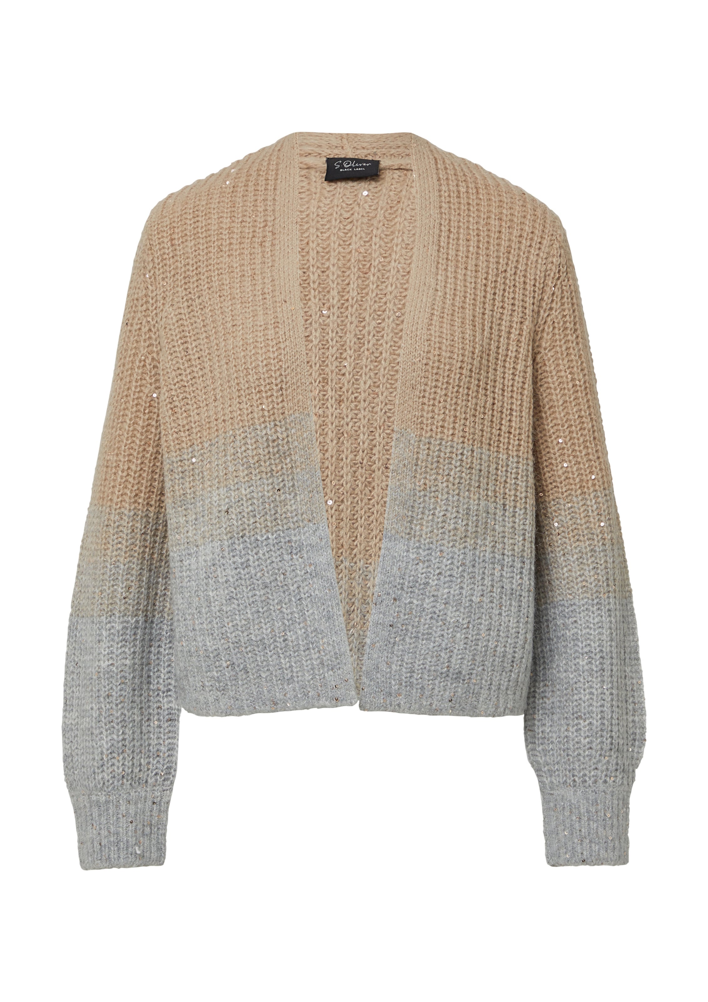 s.Oliver Knit Cardigan in Beige: front