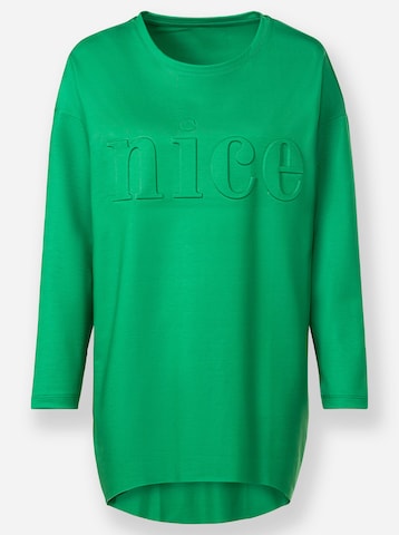 heine Oversized bluse i grøn