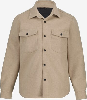 STHUGE Button Up Shirt in Beige: front