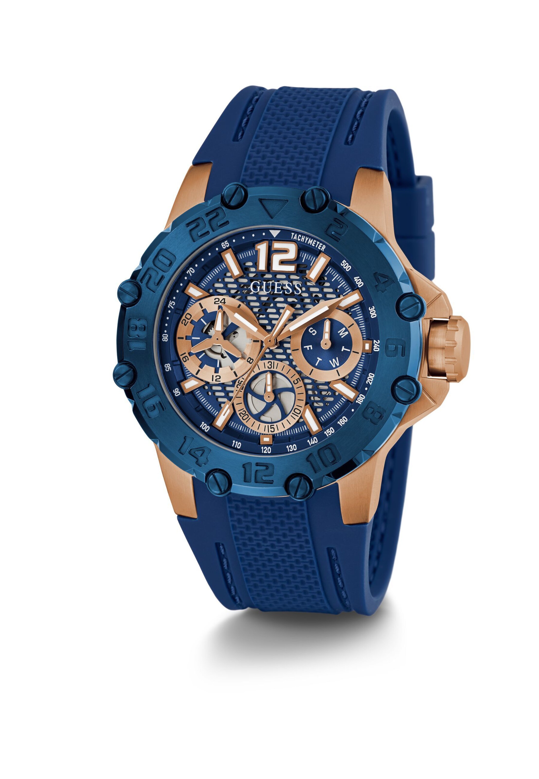 GUESS Analog Watch 'Contender' in Blue