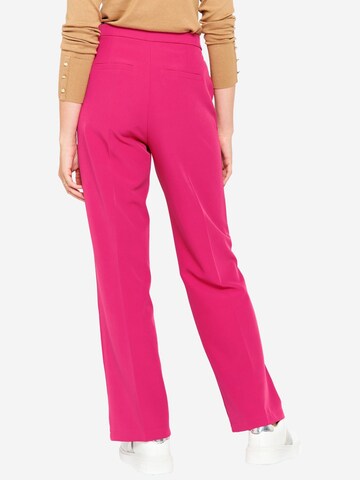LolaLiza Regular Suorat housut värissä vaaleanpunainen