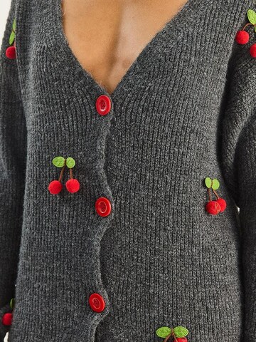 Bianco Lucci Strickjacke in Grau