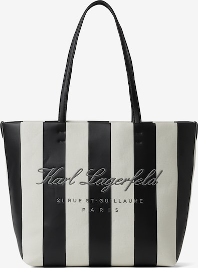 Karl Lagerfeld "Shopper" tipa soma, krāsa - tumši pelēks / melns / balts, Preces skats