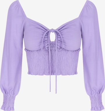 Chemisier Elara en violet : devant