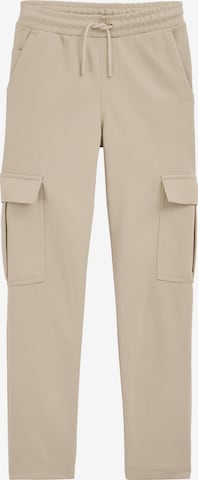 Pantaloni de la WE Fashion pe bej: față