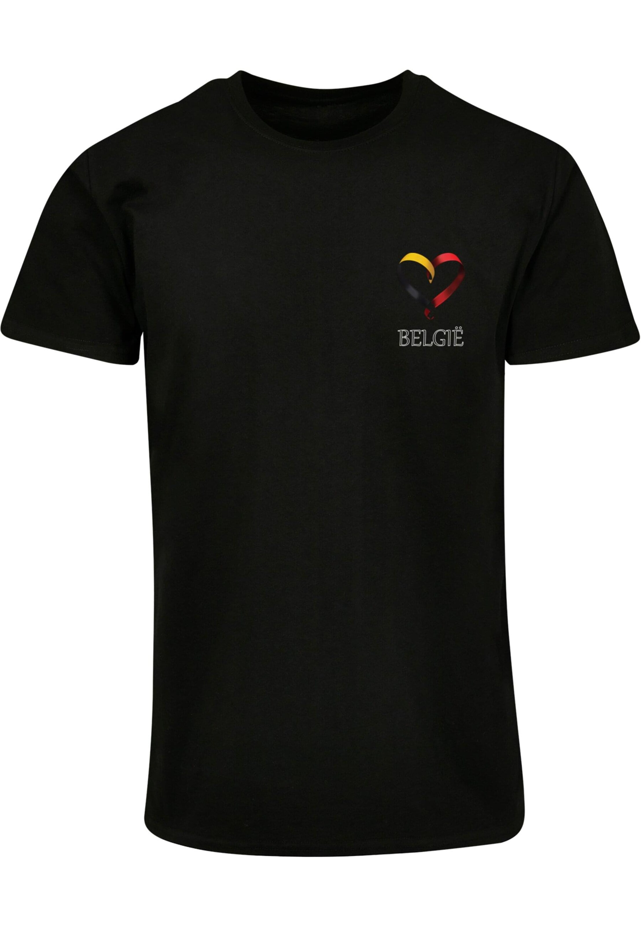 Merchcode Shirt 'Football - Belgium' in Zwart: voorkant