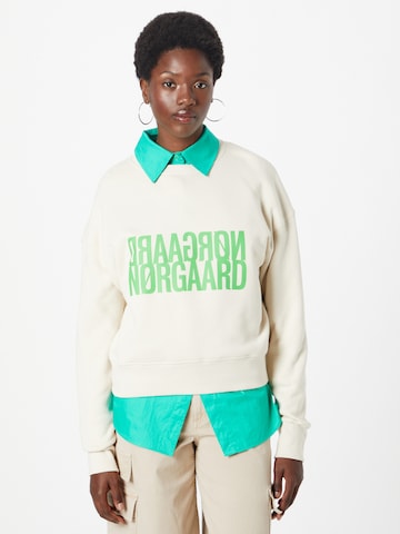 MADS NORGAARD COPENHAGEN Sweatshirt 'Tilvina' in Beige: voorkant