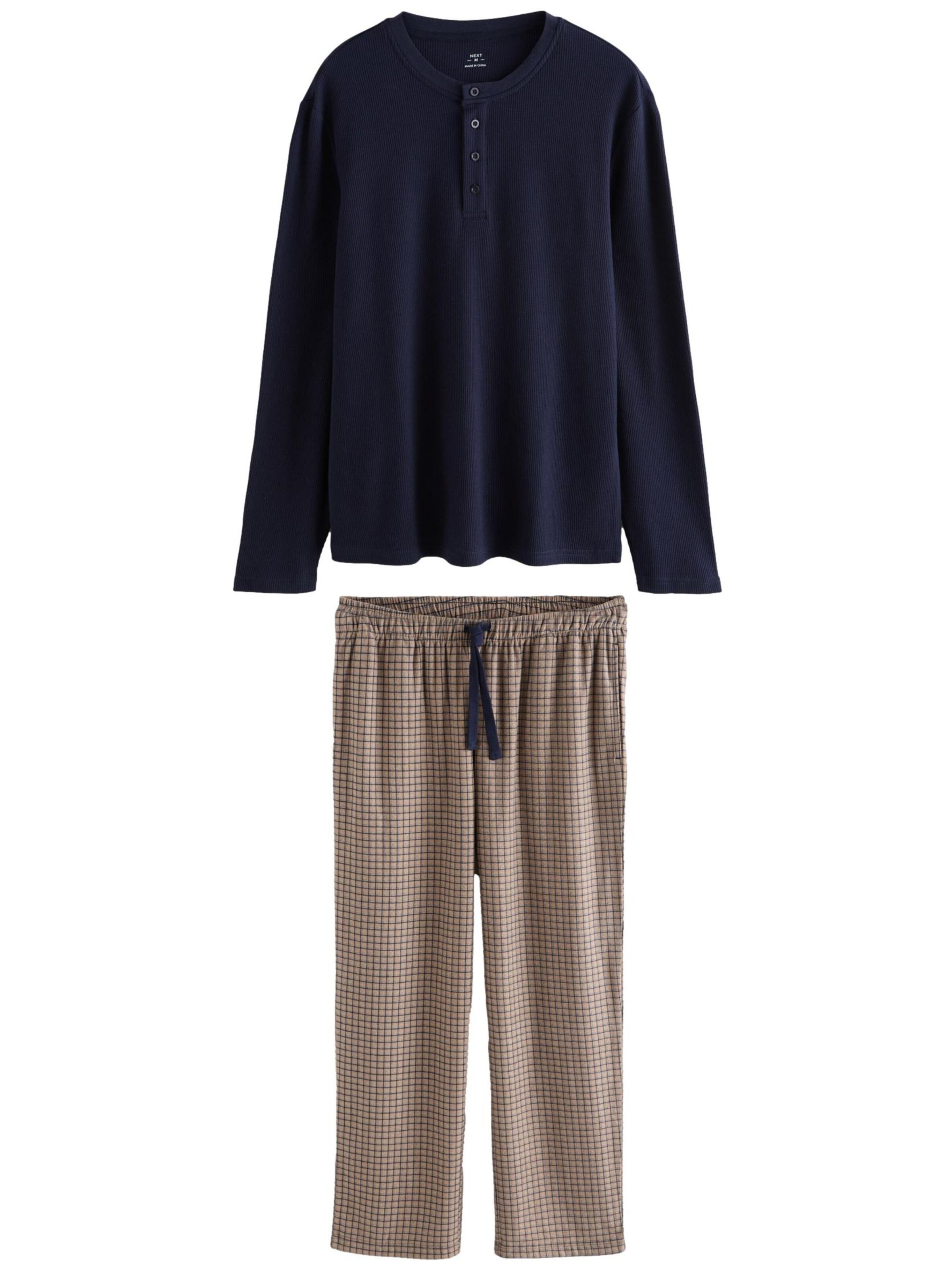 mėlyna Next Ilga pižama: priekis