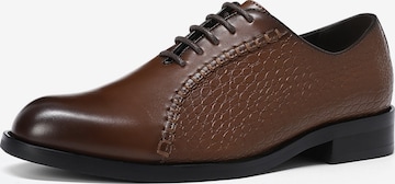 ALLTHEMEN Lace-Up Shoes 'Gleichgewicht' in Brown: front