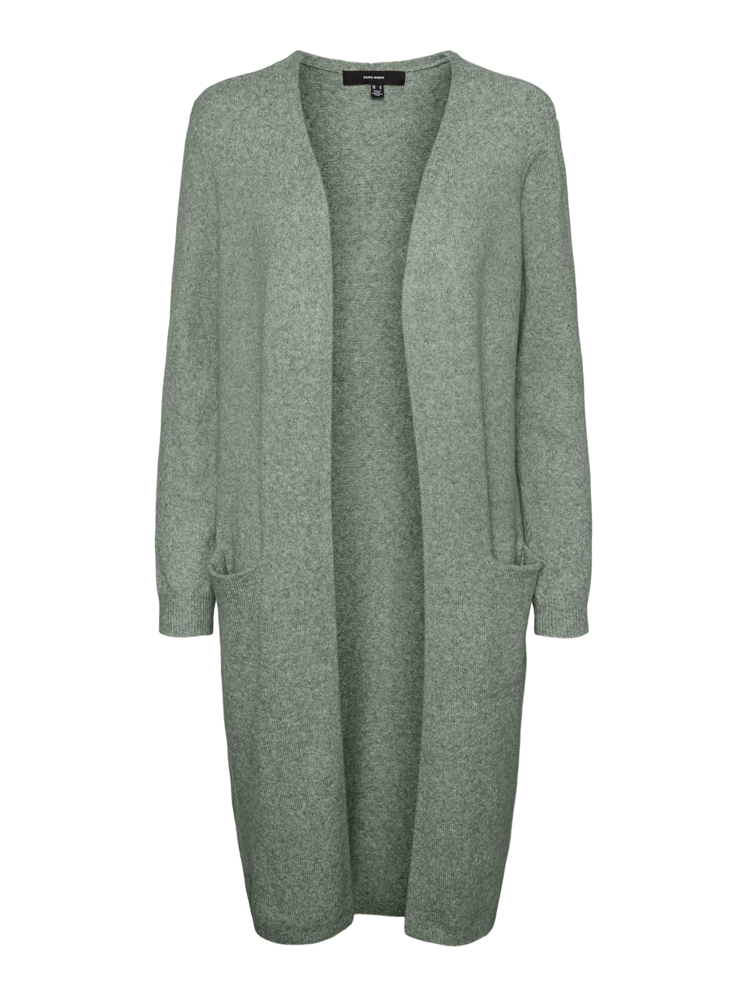 VERO MODA Knit cardigan 'Doffy' in Green: front
