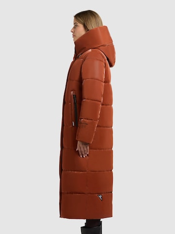 khujo Winter coat 'Soulani5 Shiny' in Brown