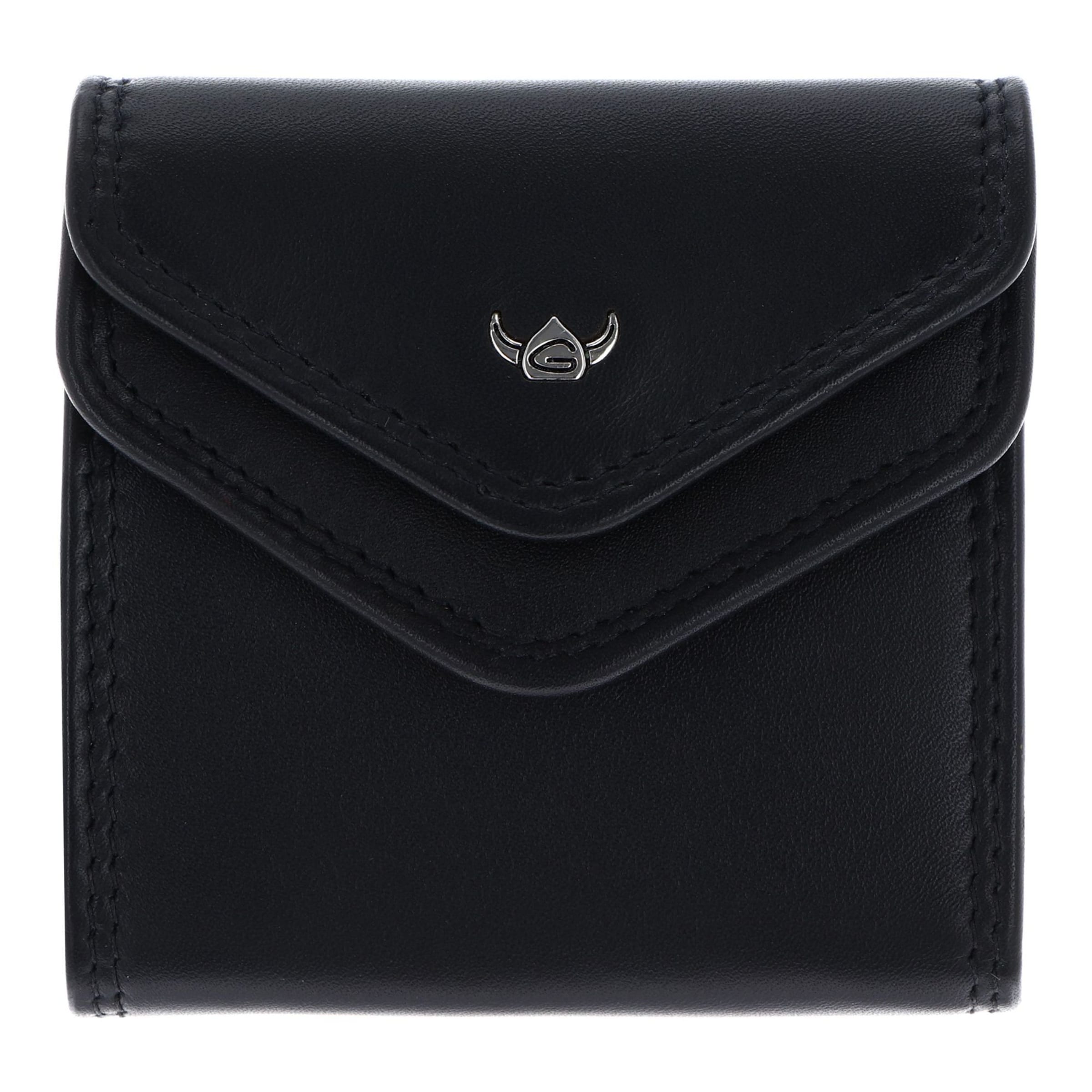 Porte-monnaies 'Polo' GOLDEN HEAD en noir : devant