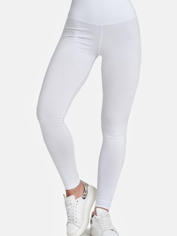 Leggings 'aus Baumwolle mit hohem Bund' Evoni en blanc