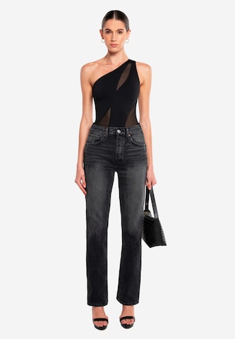 OW Collection Shirt Bodysuit in Black