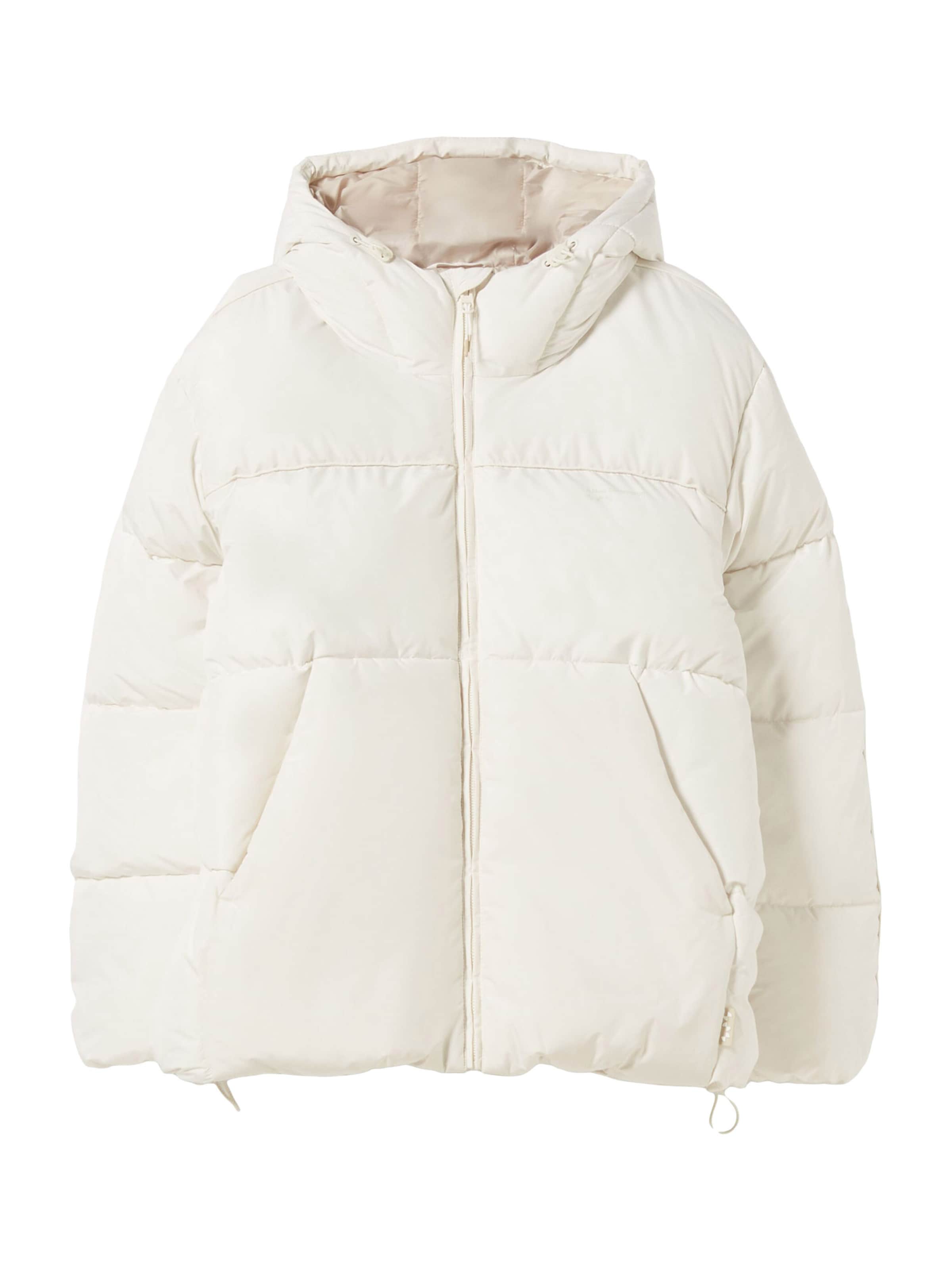 Bershka Winter jacket in White ABOUT YOU