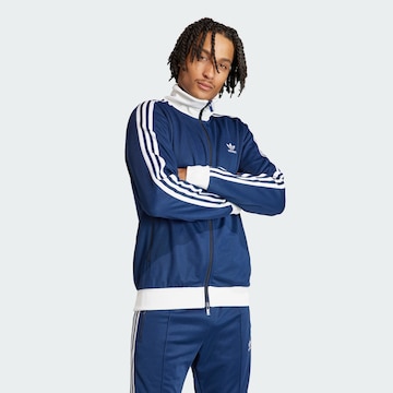 ADIDAS ORIGINALS Zip-Up Hoodie in Blue: front