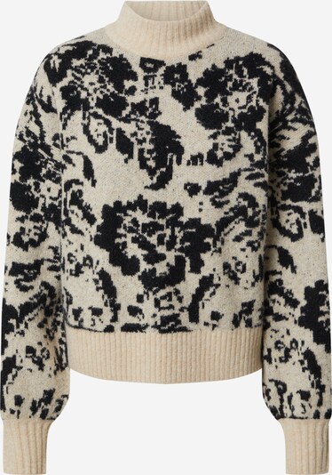EDITED Pullover 'Linda' in beige / schwarz, Produktansicht